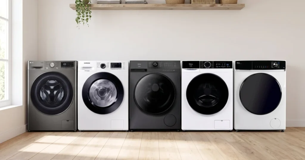 melhor lava e seca 2026: LG, Samsung, Midea e Philco lado a lado