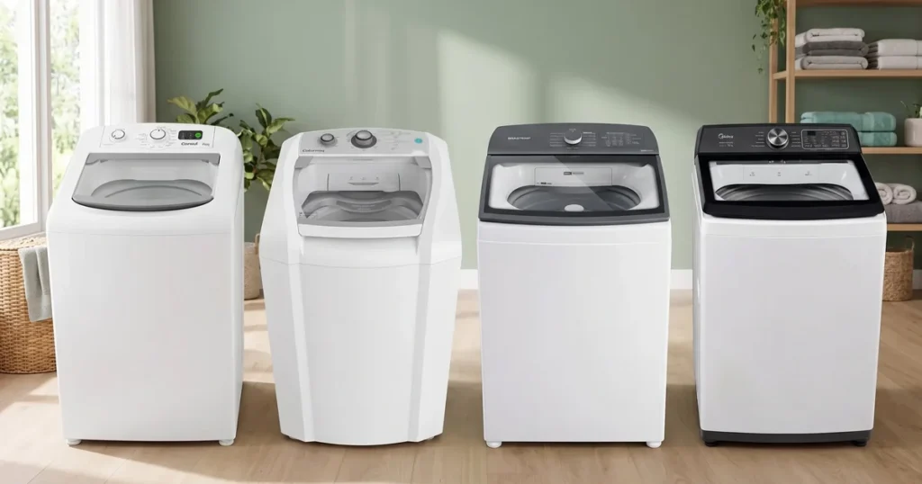 melhor máquina de lavar 12 kg 2026: Consul, Colormaq, Brastemp e Midea lado a lado